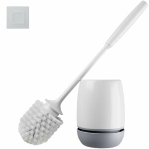 Toilet Brush, Toilet Bowl Brush and Holder Set for Bathroom, Toilet Cleaning Scrubber Brush for Bathroom for Deep Cleaning with Stiff Plastic Bri