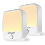 Night Light Plug in Walls, [2 Pack] Motion Sensor Lights Indoor with 3 Modes (AUTO/ON/Off)&Brightness Adjustable,Night Light Kids,Plug in Night L