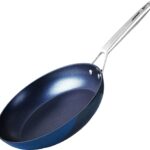 MSMK Large Frying Pan, 30cm Nonstick Durable Omelet Skillet, Titanium and Diamond Non Stick Coating with Stay-Cool Handle, 4mm Stainless Steel Ba