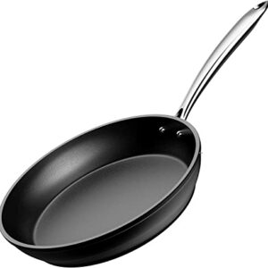 Hawthyhome Nonstick Frying Pan 28cm, Frying Pan for Induction Hob, 5-Ply Non-Toxic Skillet Pan with Stainless Steel Handle, Hard Anodised Aluminu