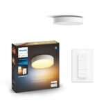 Philips Hue NEW Infuse White and Colour Ambiance Smart Ceiling Light [Medium - White] with Bluetooth. Works with Alex, Google Assistant and Apple