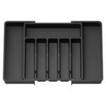 Lifewit Cutlery Drawer Organiser, Expandable Utensil Tray for Kitchen, Adjustable Silverware and Flatware Holder, Compact Plastic Storage for Spo