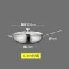 BONOCO Cookware Set Stainless Steel Household Frying Pan Soup Pot Set Tool Steamer Frying Pan Glass Lid Kitchen Utensils (Color : A Size (Color :