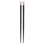 TOPINCN Wooden Chopsticks Portable Tableware Japanese Style Sakura Cherry Pattern Creative Reusable Durable Chopsticks 3 Pair(Pink)