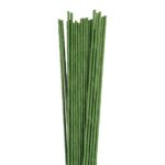 Culpitt 18 Gauge Dark Green Florist Wires, Paper Covered Wire For Cake Decorating, Sugar Flowers, Sprays - 36 cm x 20 Pack