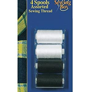 Sewing Thread Black and White 4pk