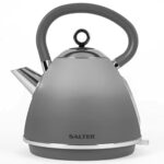 Salter EK4323MATOMBRE Gradient Ombre Pyramid Kettle, 1.7 L, 3000 W, Rapid Boil, 360° Swivel Base, Boil-Dry Sensor, Grey/Stainless Steel