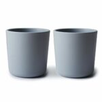 Mushie Dinnerware Cups for Kids | Tableware Cups | 1x Set of 2 Cups | Reuseable | Dishwasher- and Microwave Safe | Easy for Child to Hold | Made