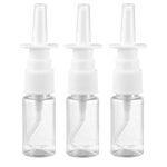 3pcs Nasal Spray Bottle Mist Spray Bottle Clear Empty Rhinitis Care Sprayer Direct Spray Container for Saline Essential Oils - 10ml