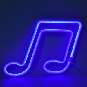 Music Neon Light Sign Neon Signs for Wall, Led Musical Note Light Neon Sign Music, Bedroom Light Neon, Led Neon Light Decorations for Bedroom, Ne