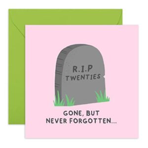 Central 23 30th Birthday Card - 'RIP Twenties' - Funny Birthday Cards for Women Men Age 30 - Daughter Granddaughter - Him Her - 30 Year Old - Com