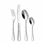 Cutlery Set for 4 People, 16 Pieces - Otto Koning Frankfurt- Stainless Steel Flatware Set, Mirror Polished. Silverware Set with Spoon Knife and F