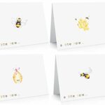 12 x Simple Premium Bee Note Cards Made from Recycled Paper