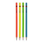 rOtring Set of 4 Wood case Neon Pencils HB : Blue - Green, Pink & Yellow