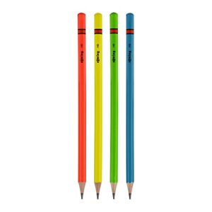 rOtring Set of 4 Wood case Neon Pencils HB : Blue - Green, Pink & Yellow