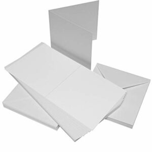 Craft UK 289 5 x 7 inch Card and Envelope pack of 50 - White