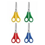 4 Pcs Kids Scissors Children Blunt tip Safety Scissors with cm Scale Steel Preschool Plastic Handle Handmade Scissors for Scrapbooking Art DIY Cr