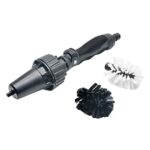 MASO H842919 Wheel Cleaning Brushes Water-driven Rotating Washing Brushes for Car Motorcycle Bike Rims