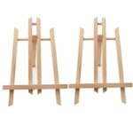 2 Pack Wooden Tabletop Art Display Easels, Small Painting Easel 30cm, Desktop Holder Stand for Displaying Canvas Paintings,Drawing, Weddings, Kid