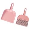 2PC Mini Desktop Sweep Two-Piece Set Keyboard Cleaning Brush Small Broom Dustpan Set Pink Home Supply Mini Broom