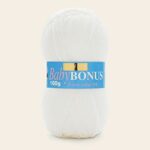 Sirdar Wool Hayfield Bonus DK Double Knitting, Baby White (856), 100g