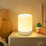 SOLIDEE Touch Bedside Lamp,Rechargeable LED Table Smart Night Light,Dimmable Warm White Night Light with RGB Colour Changing Portable Baby Night