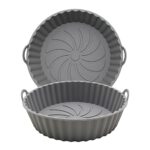 Air Fryer Silicone Liner, 2 Pack Reusable Silicone Air Fryer Liners, 7.8 inch Air Fryer Accessories for Oven, Air Fryer Accessory for Home Kitche