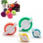 Abomoy Pom Pom Maker,Pompom Makers Handmade Pom Pom Tool Making Christmas Toy Crafts Set DIY Fluff Ball Bobble Weaver Needle Knitting Wool