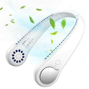 TRILINK Portable Bladeless Neck Fan with 360° Airflow, Mini USB Rechargeable Electric Fan, Personal fan Hands Free Wearable Neckband Small Fans C