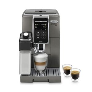 De'Longhi Dinamica Plus ECAM370.95.T, Automatic Bean to Cup Coffee Machine, LatteCrema Hot Milk Frother, Smart One Touch Technology, App, 3.5" To