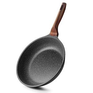 ilimiti Nonstick Frying Pan 24cm for Induction Hob, Granite Omelette Pan, 9.5 inch Small Pan, PFOA Free Egg Pan, Skillet with Ergonomic Bakelite