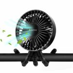 Aonerex Portable Stroller Fan Rechargeable Baby Clip Fan, Beach Handheld Fan, Octopus Desk Fan 2600 mAh, Adjustable Wind Speed, Working 4-12 Hour