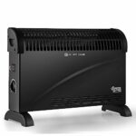 DONYER POWER Convector Radiator Heater 2000W Room Heating with Adjustable Thermostat Black