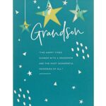 UK Greetings Birthday Card for Grandson - Sentimental Design, green, 149mm x 229mm