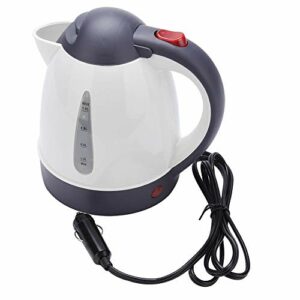 Travel Kettle1000ml 12V Kettle Portable Electric Car Kettle, Stainless Steel Car Coffee Mug with Cigarette Lighter Charger, Kettle Pot Heated Wat