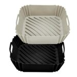 Air Fryer Liners – Durable Air Fryer Silicone Liners – Air Fryer Liners Square with Practical Handles – Dishwasher and Oven Friendly Silicone Air