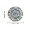 IHONYI Round Cotton Area Rugs 90cm Washable Machine Hand Woven Tassels Circle Rug Carpet Chic Bohemian Pattern Floor Mats Boho rug for Bedroom Li