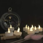 VETOUR LED Tea Lights Candles 24pack Realistic LED Flickering Operated Tea Lights Steady Battery Tealights Long Lasting Electric Fake Candles Dec