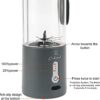Portable Blender for Smoothies and Shakes, COKUNST 530ML Personal Blender with Rechargeable USB Type-C and 6 Blades, 4000mAh Fruit Mixer Juicer M
