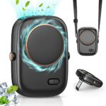 USB Rechargeable Neck Fan, Hand Fan with 2500mAh Battery, 3 Speeds Adjustable, Desk fan with stand, Clip Waist Fan with Strong Airflow, Ideal for