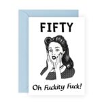 Central 23 Birthday Cards for Women Age 50 - Female Birthday Card For Her Fiftieth - 50th Birthday Card Funny - For Sister Mum Aunty - Comes With