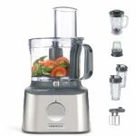Kenwood Multipro Compact+ FDM312 SS, 5-in-1 Compact Food Processor, Stainless Steel, 2.1 L Capacity, digital weighing scale, Jug Blender, Spicemi