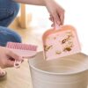 2PC Mini Desktop Sweep Two-Piece Set Keyboard Cleaning Brush Small Broom Dustpan Set Pink Home Supply Mini Broom