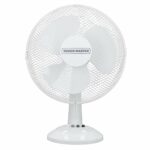 TOUGH MASTER Desk Fan 12" Inch 3 Speed Settings Portable Desk Fan Wide-Angled Oscillation Quiet Operation Mini Fan 30W Powerful Airflow, Desktop