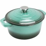 Puricon Enameled Cast Iron Dutch Oven with Lid 5.2 Litre/26 cm, Non-Stick Cookware Pot Casserole, Long-Lasting Cast Iron Cookware for Steam Brais