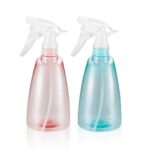 500 ML Water Spray Bottles, 2 Pcs Empty Mist Atomiser Spray Bottles, Plastic Refillable Plant Mister Sprayer Can Trigger for Home Cleaning, Haird