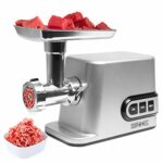 Duronic Electric Meat Grinder and Mincer MG301 | Burger, Sausage, Mince and Kibbe Maker | Powerful Motor: 3000W Max | Silver | 7 Attachments Incl
