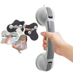 Suction Grab Bar Handrails Glockseen – Portable Mobility Hand Rail for Bathroom Shower- Aids Safety with Suction Cup – Helpful in Washroom for El