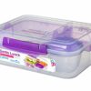 Sistema Bento Box TO GO | Lunch Box with Yoghurt/Fruit Pot | 1.65 L | BPA-Free | Assorted Colours (Varies by Pack) | Recyclable with TerraCycle®