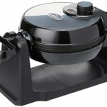 Quest 35969 Rotating Belgian Waffle Maker / Non Stick Plates / Temperature Control / Cooks up to 4 Waffles / 1000W